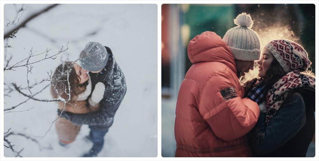 идеи фотосессии зимой для пары
